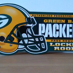 Green Bay Packers Locker Room Sign Printed Graphic